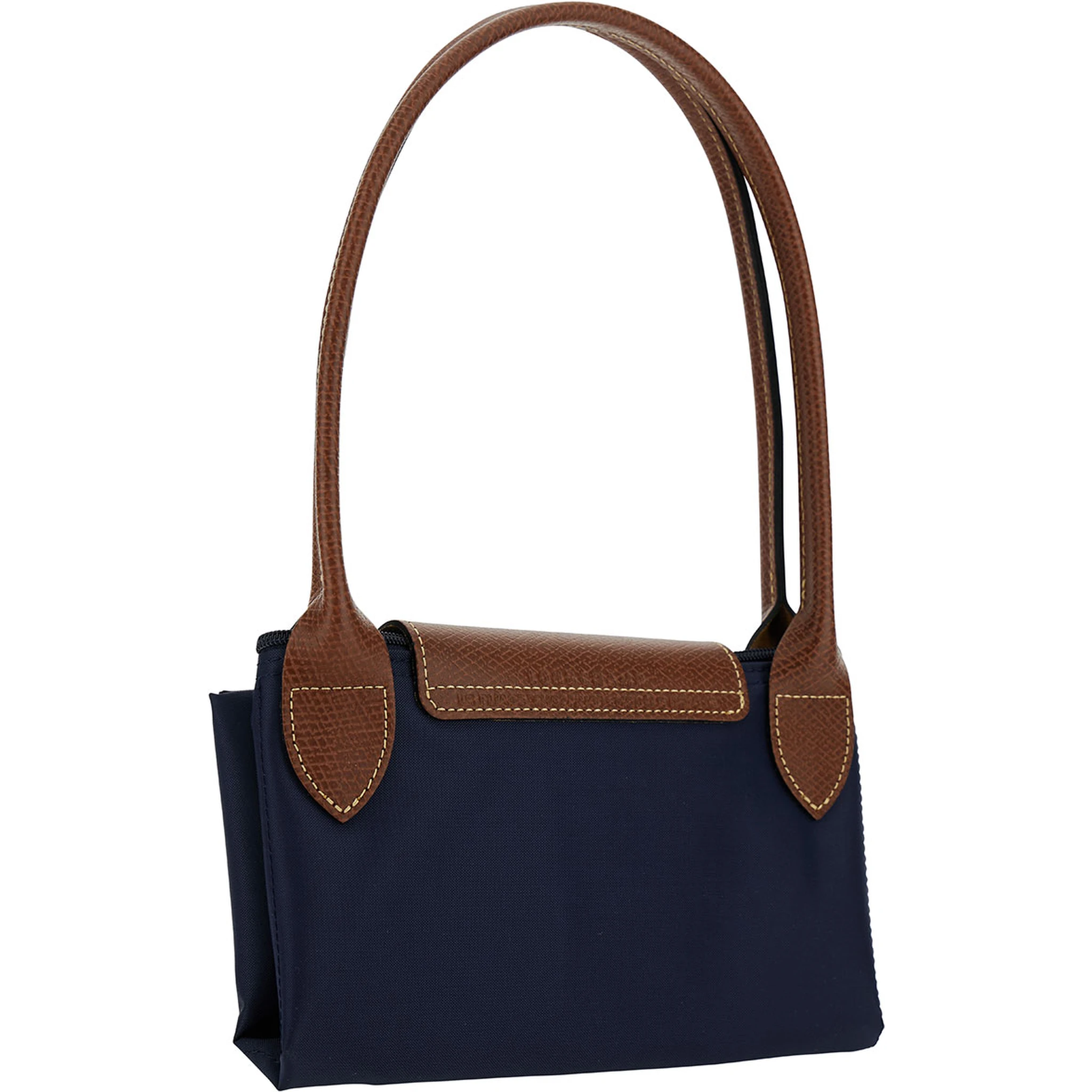 M Le Pliage Original Blue Shoulder Bag with Embossed Logo in Canvas Woman