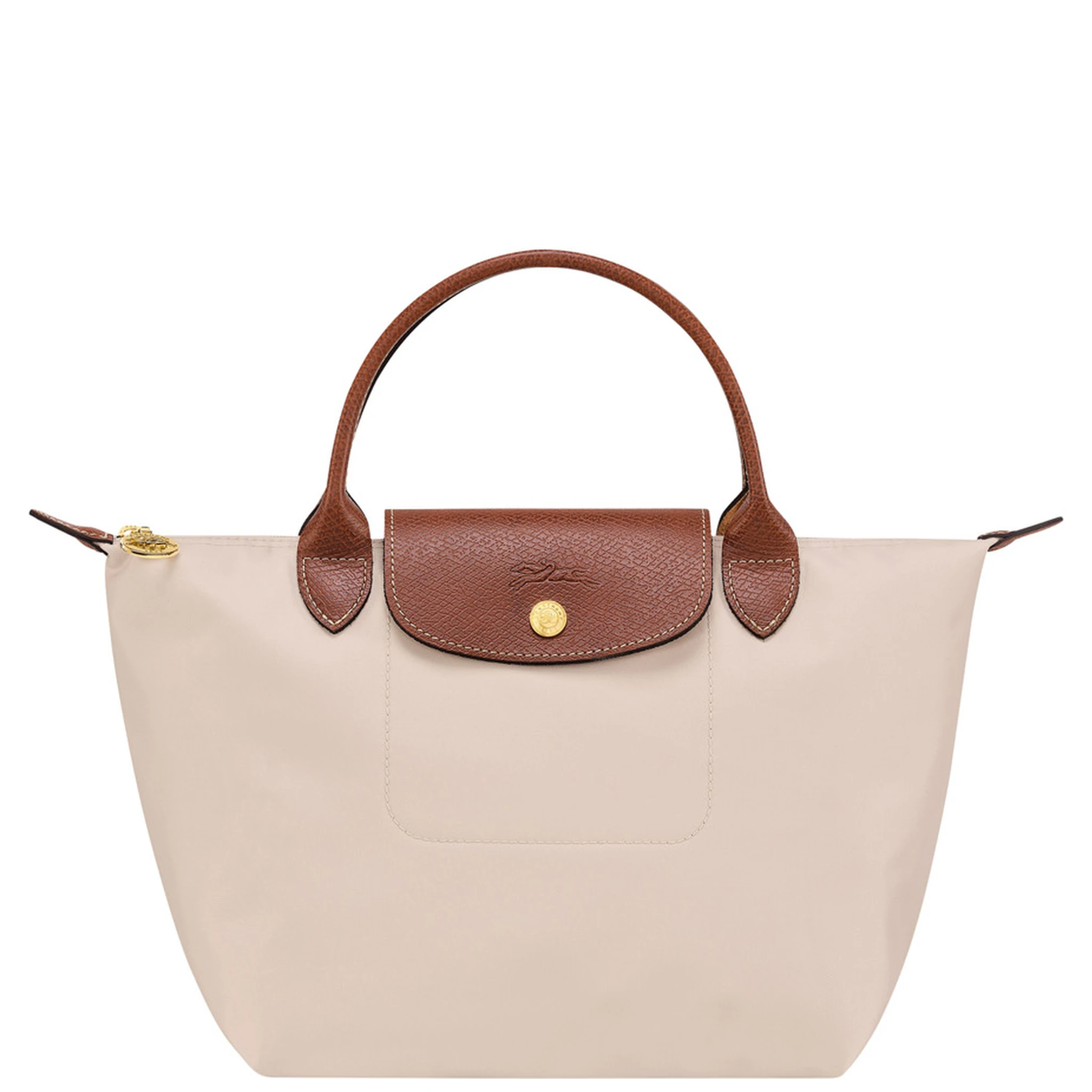 Le Pliage S White Handbag with Engraved Logo in Recycled Canvas Woman