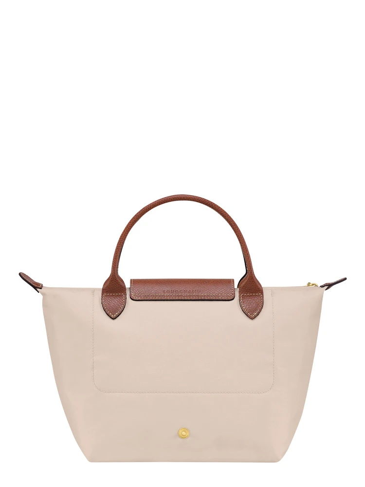 Le Pliage S White Handbag with Engraved Logo in Recycled Canvas Woman alternative