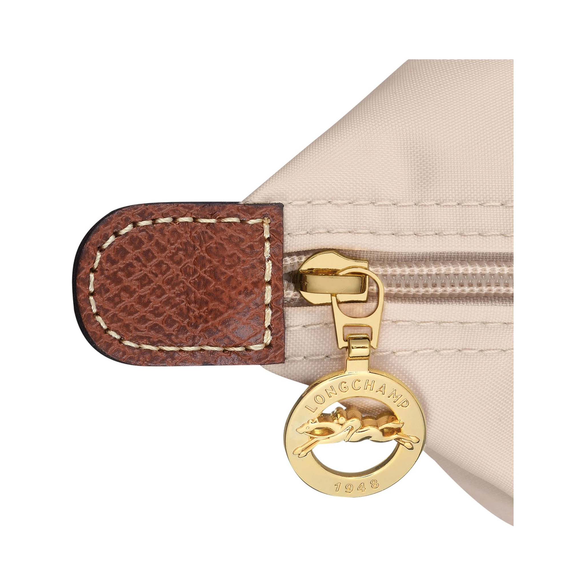 Le Pliage S White Handbag with Engraved Logo in Recycled Canvas Woman