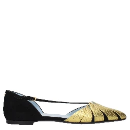 Black Leather Flat Sandals