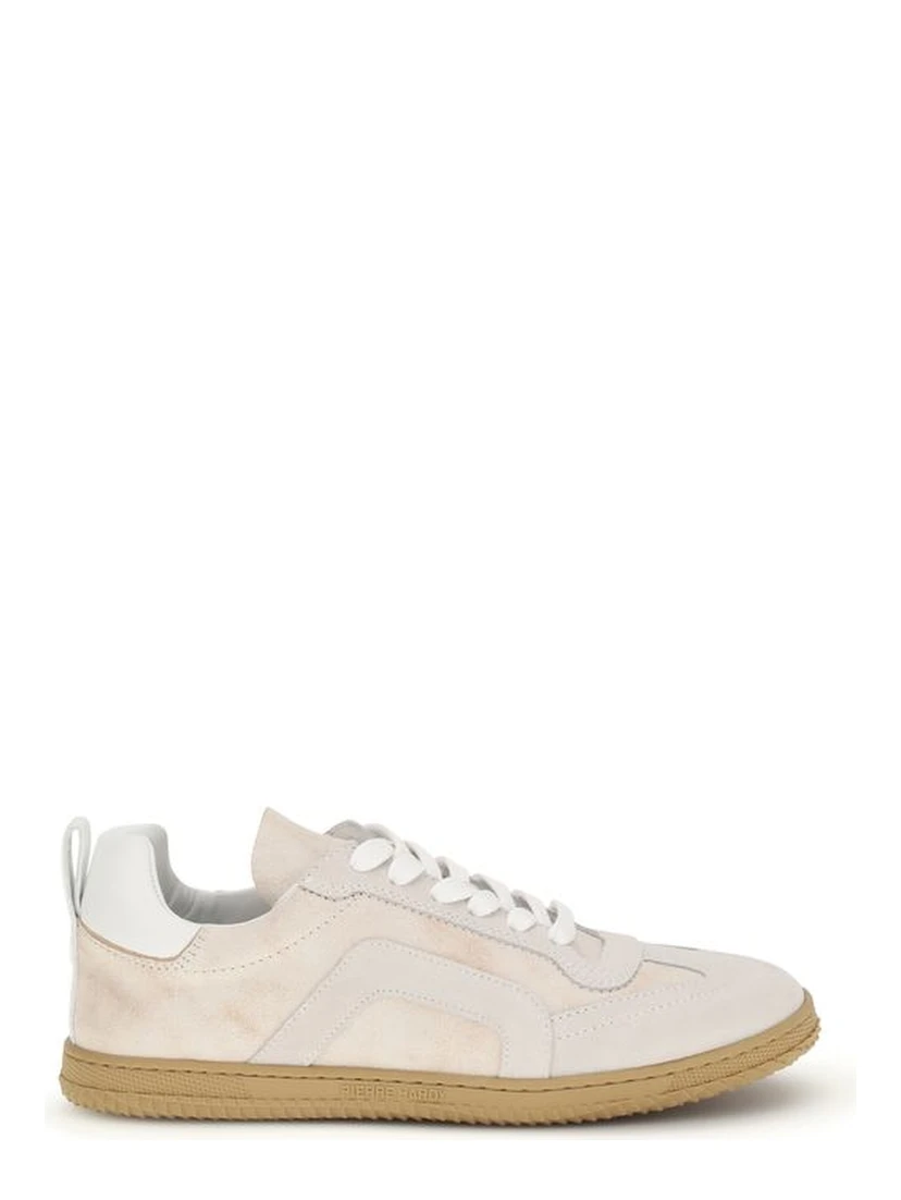 Cream Calf Leather Bos Taurus Low Top Sneakers
