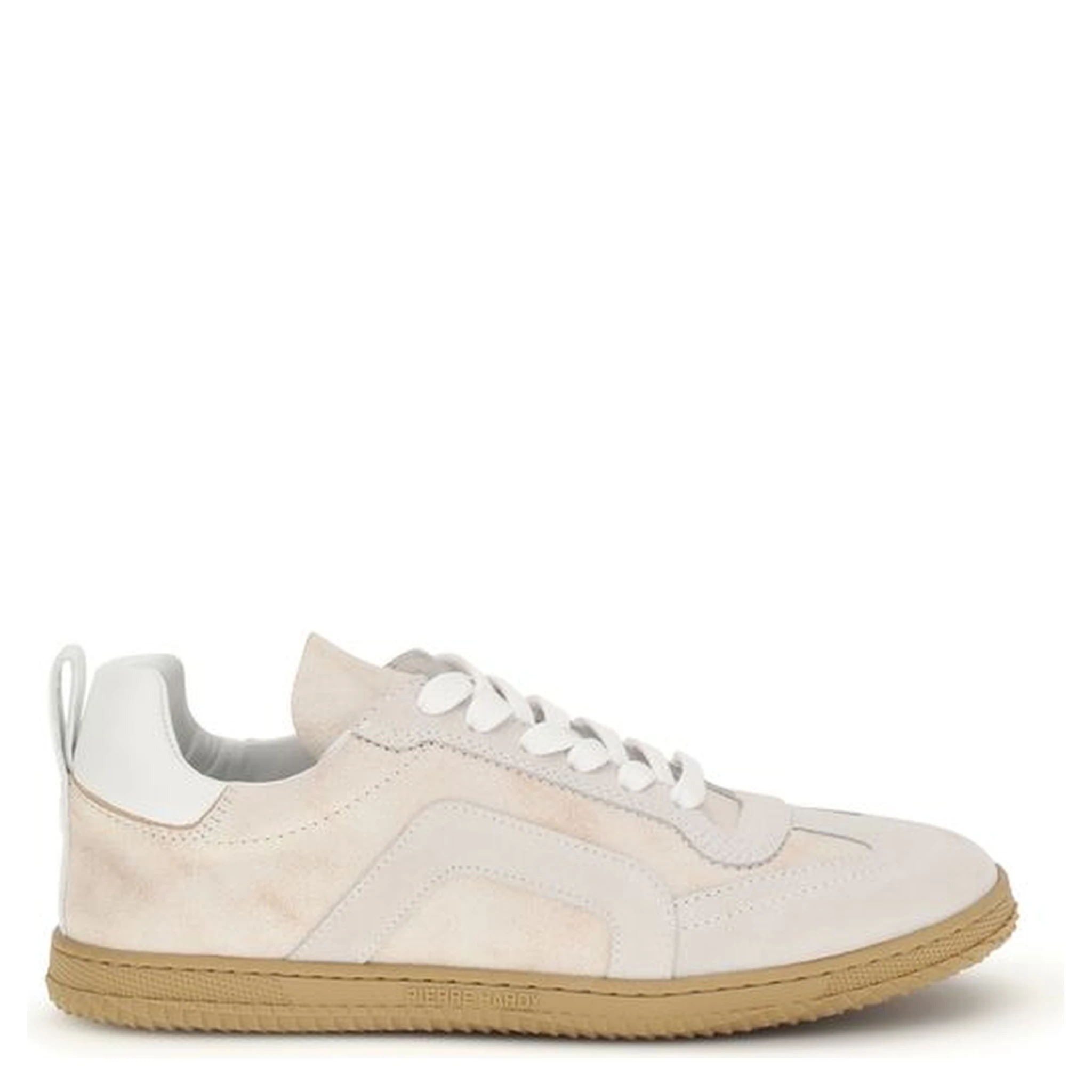Cream Calf Leather Bos Taurus Low Top Sneakers