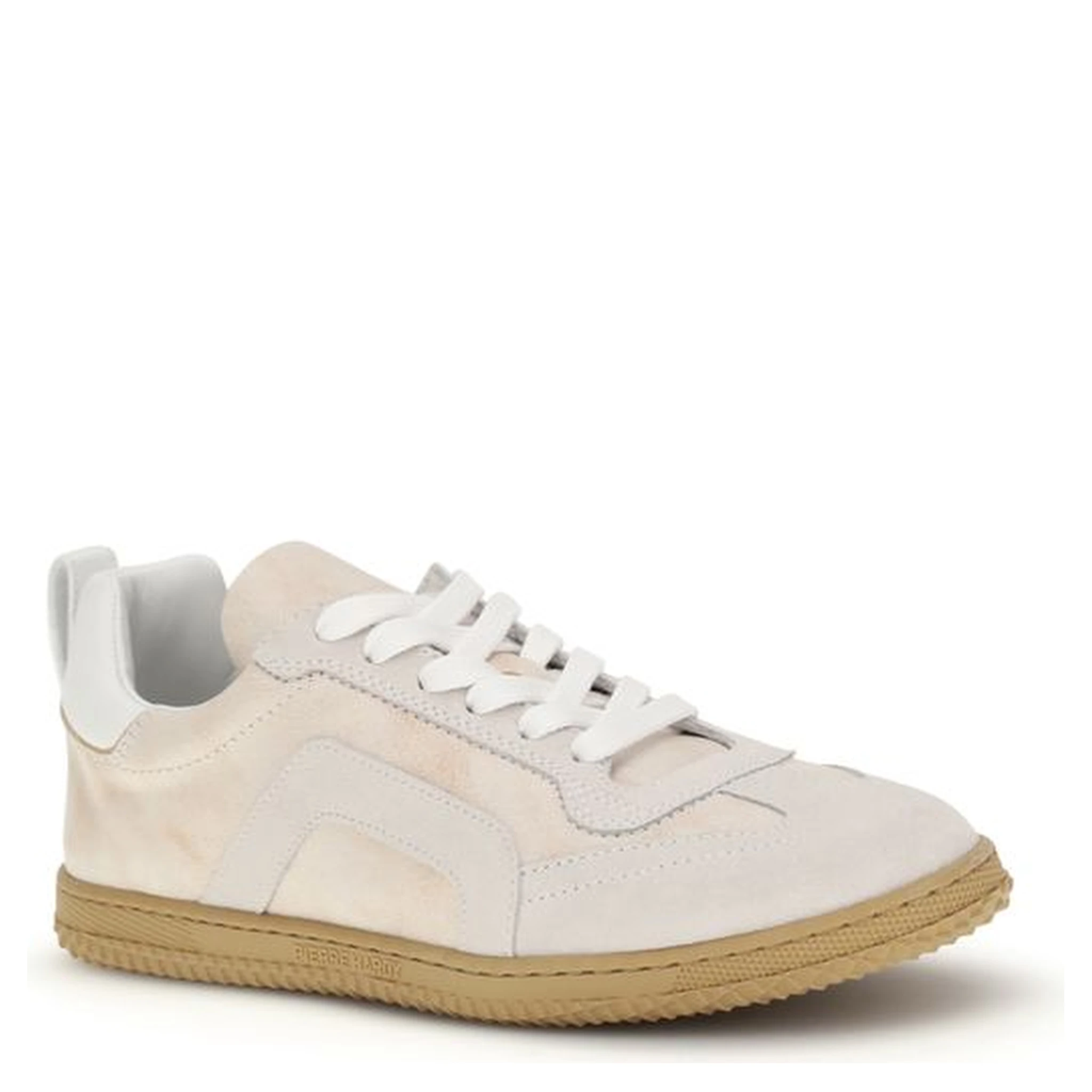 Cream Calf Leather Bos Taurus Low Top Sneakers