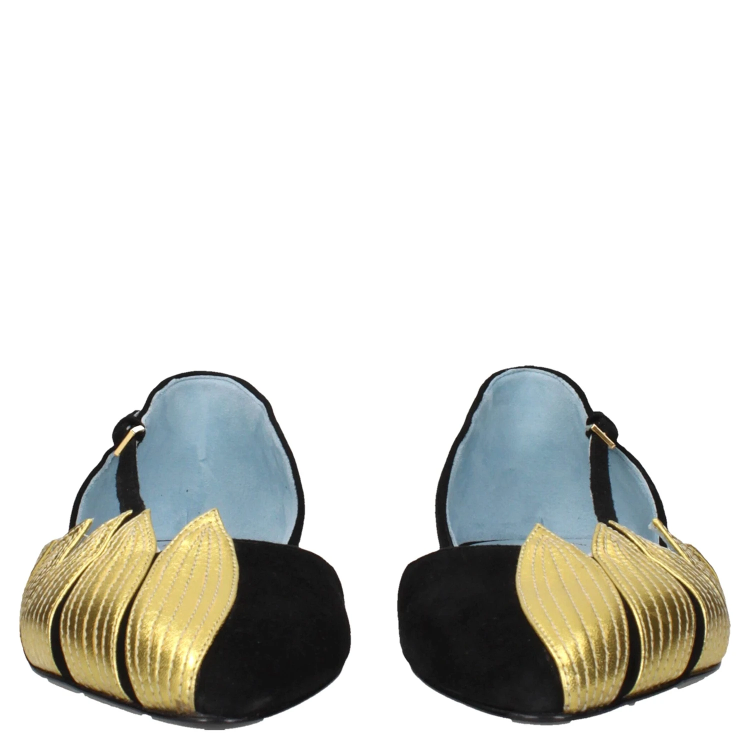 Black Leather Flat Sandals