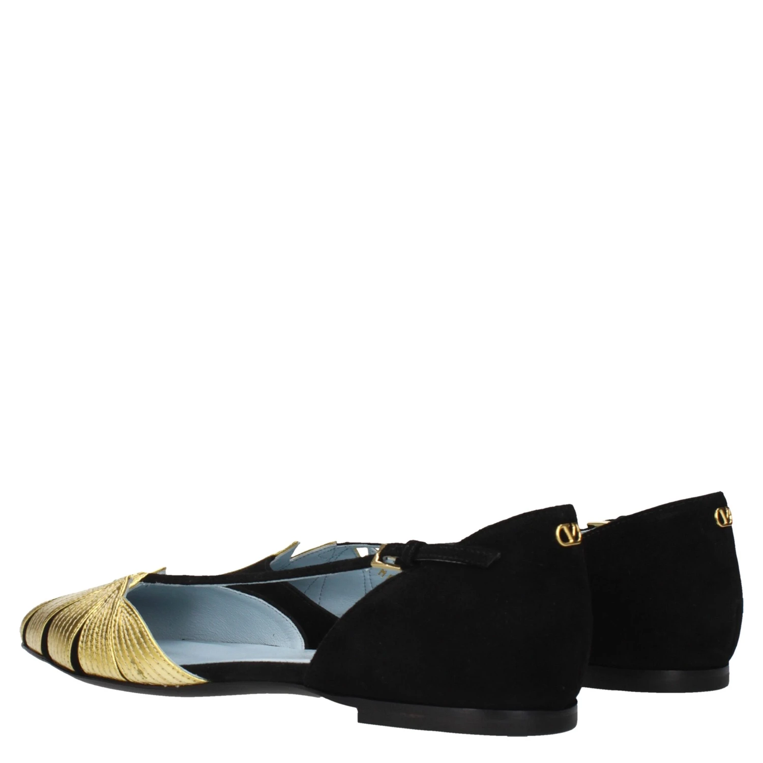Black Leather Flat Sandals