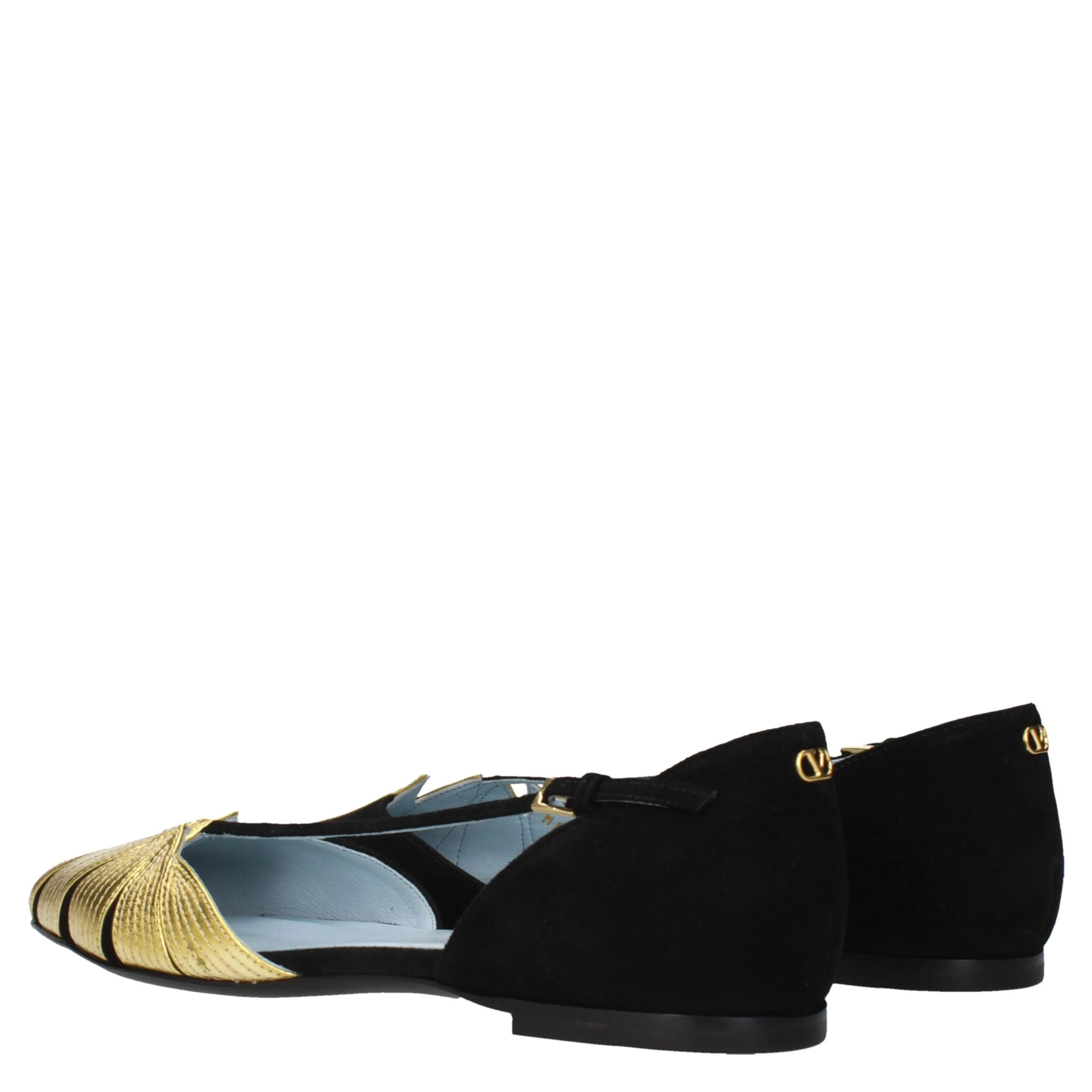 Black Leather Flat Sandals