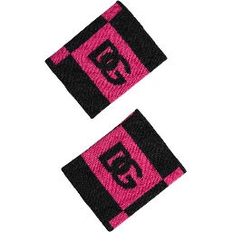Black Pink DG Logo Cashmere 1 Pair Wristband