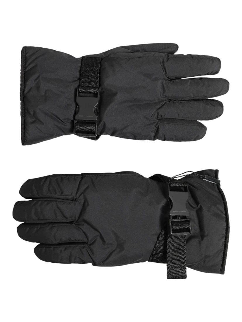 Black Windproof Ski Winter Warm Non Slip Gloves