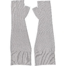 Gray Virgin Wool Knitted Fingerless Men Gloves