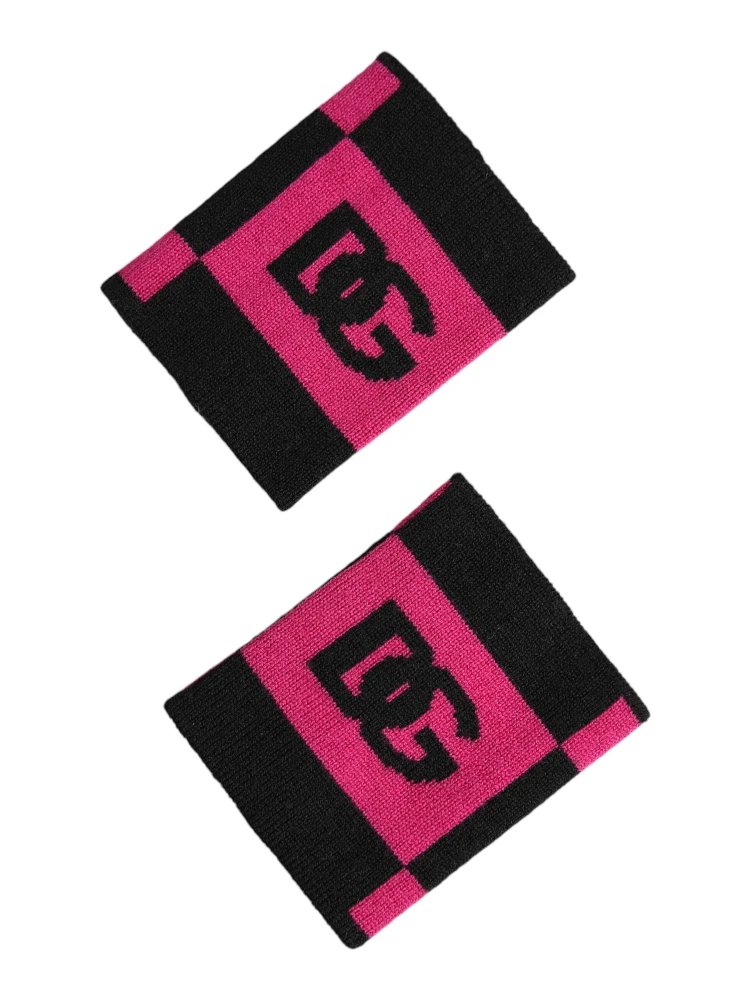 Black Pink DG Logo Cashmere 1 Pair Wristband alternative