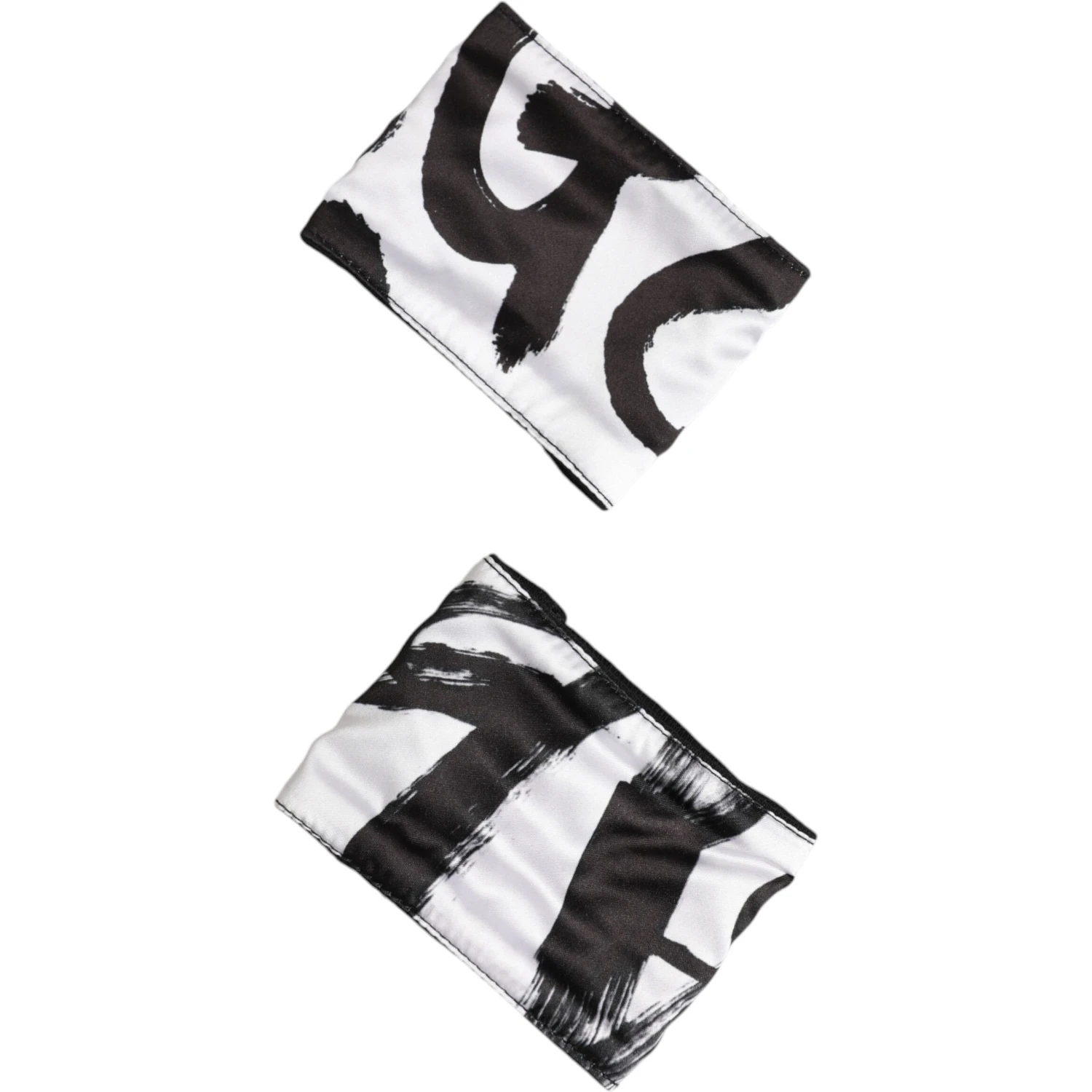 Black White DG Logo Silk 1 Pair Wristband