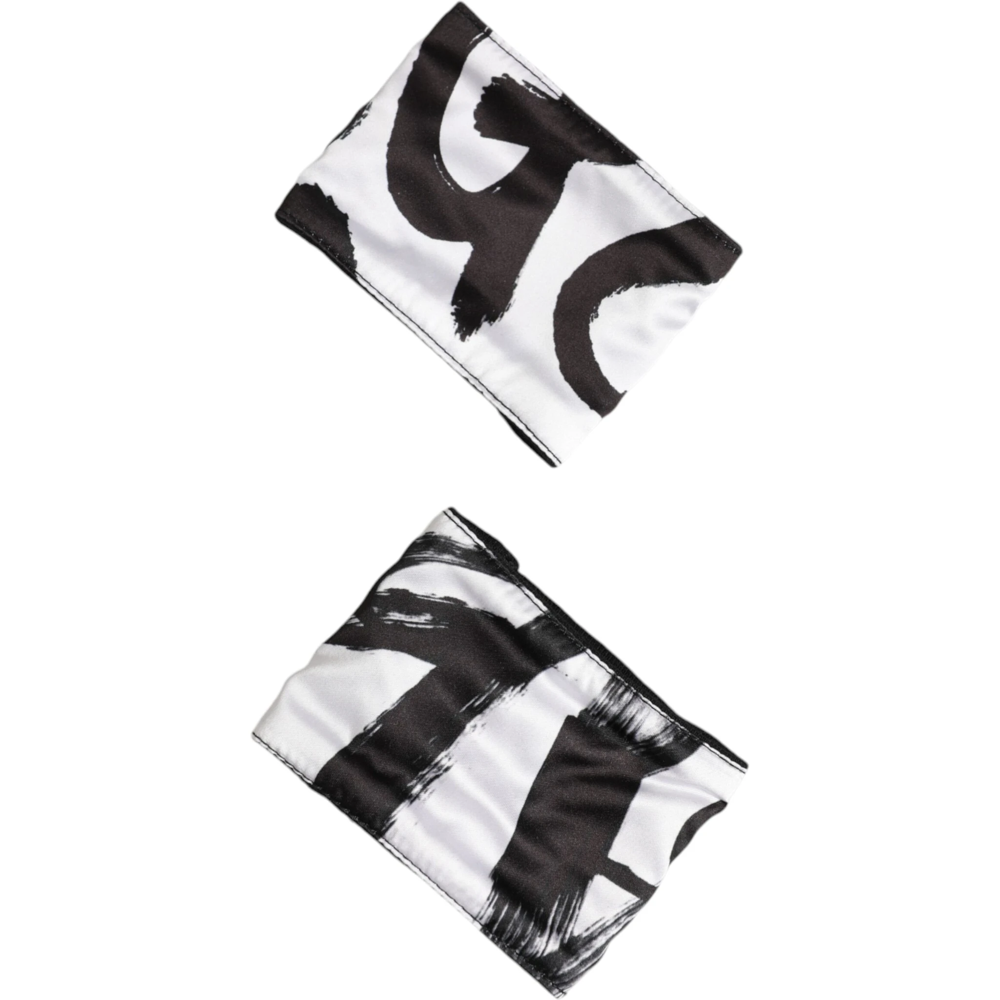 Black White DG Logo Silk 1 Pair Wristband