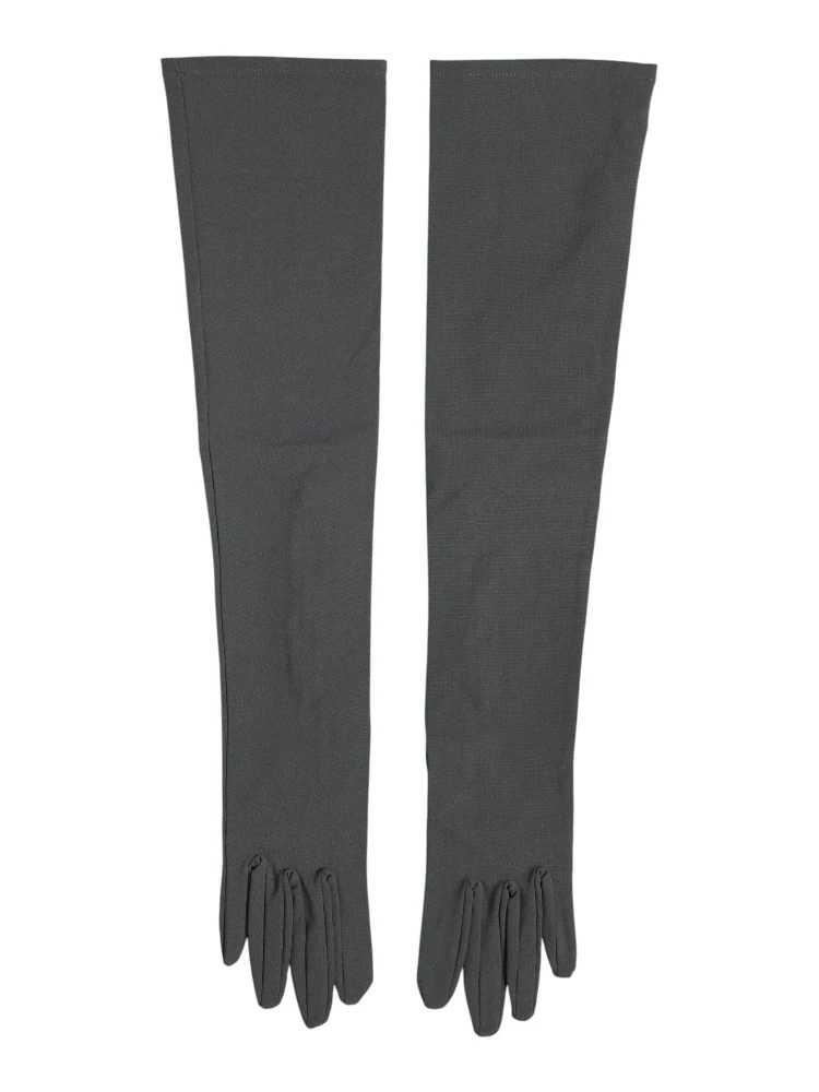 Dark Gray Viscose Elbow Length Mitten Men Gloves alternative