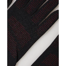 Black DG Logo Cotton Hands Mitten Men Gloves