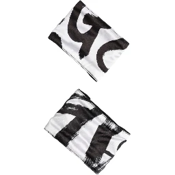 Black White DG Logo Silk 1 Pair Wristband