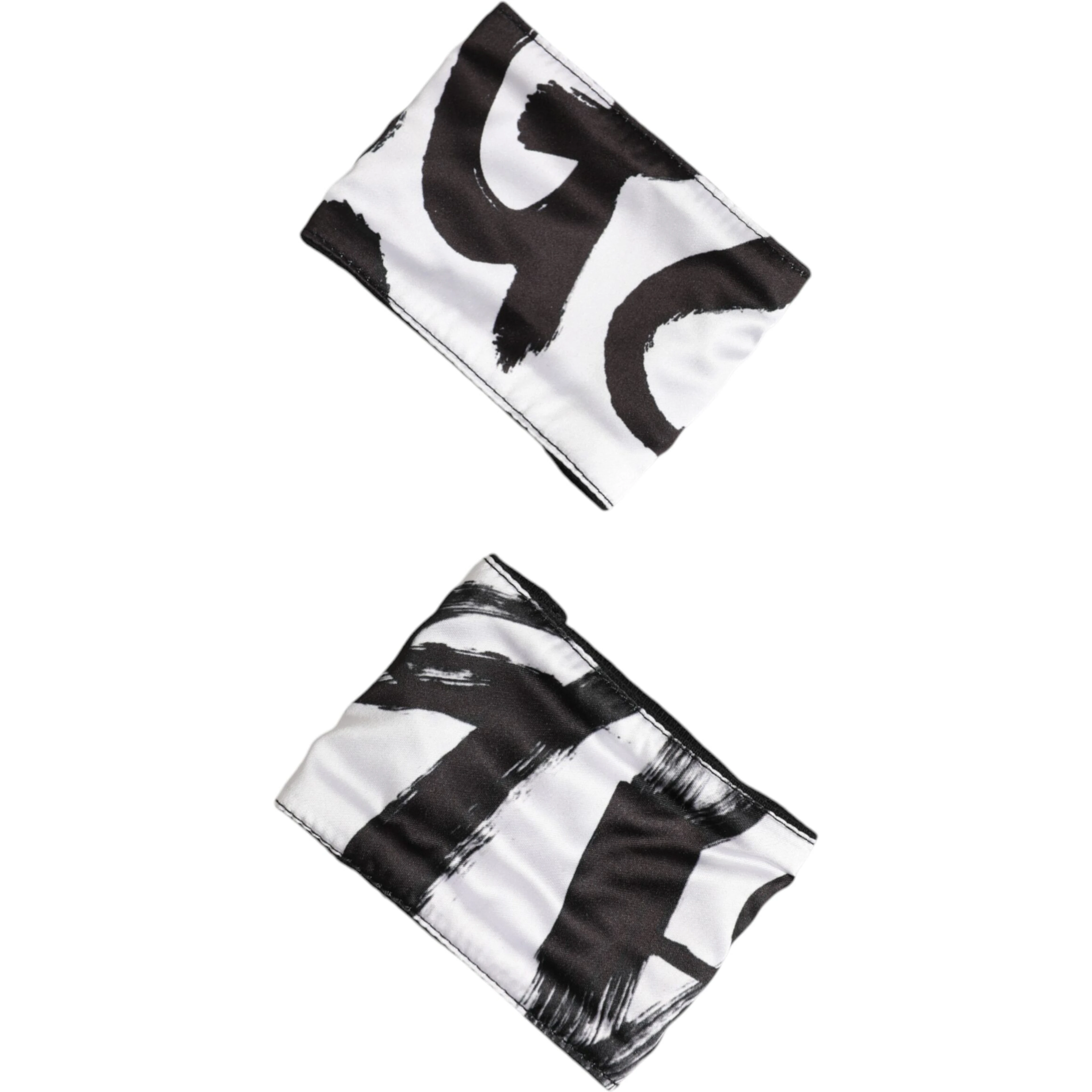 Black White DG Logo Silk 1 Pair Wristband