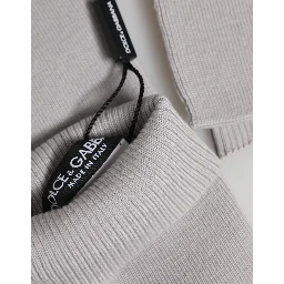 Gray Virgin Wool Knitted Fingerless Men Gloves