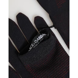 Black DG Logo Cotton Hands Mitten Men Gloves