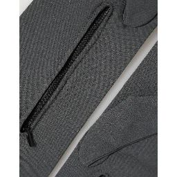 Dark Gray Viscose Elbow Length Mitten Men Gloves