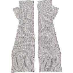 Gray Virgin Wool Knitted Fingerless Men Gloves