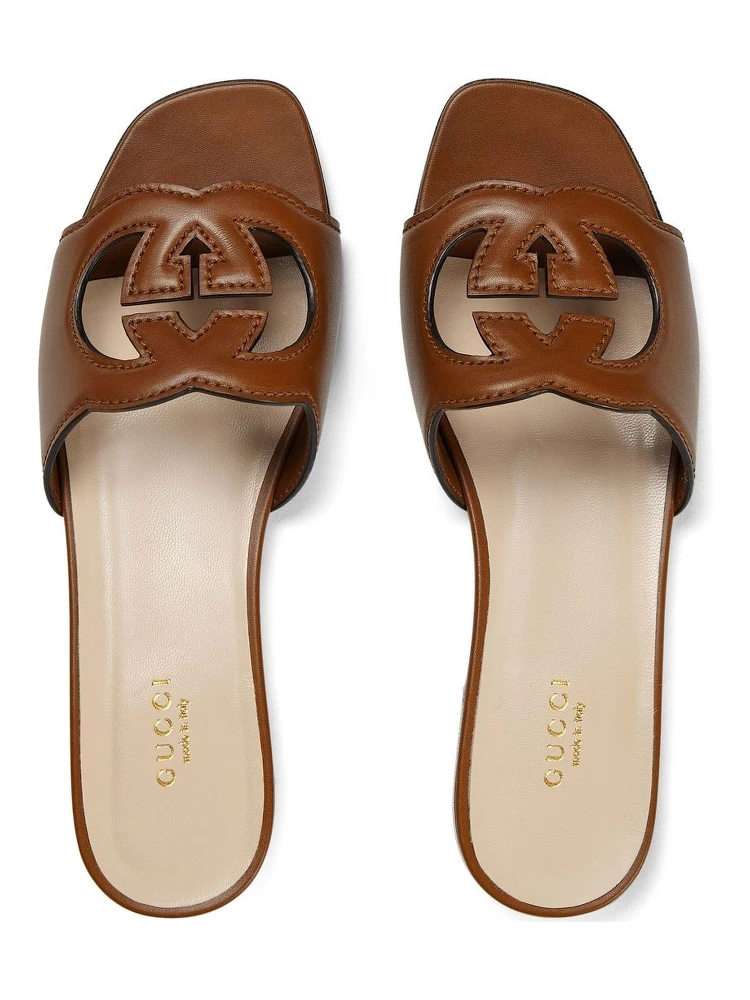 Gucci Sandals Leather Brown alternative