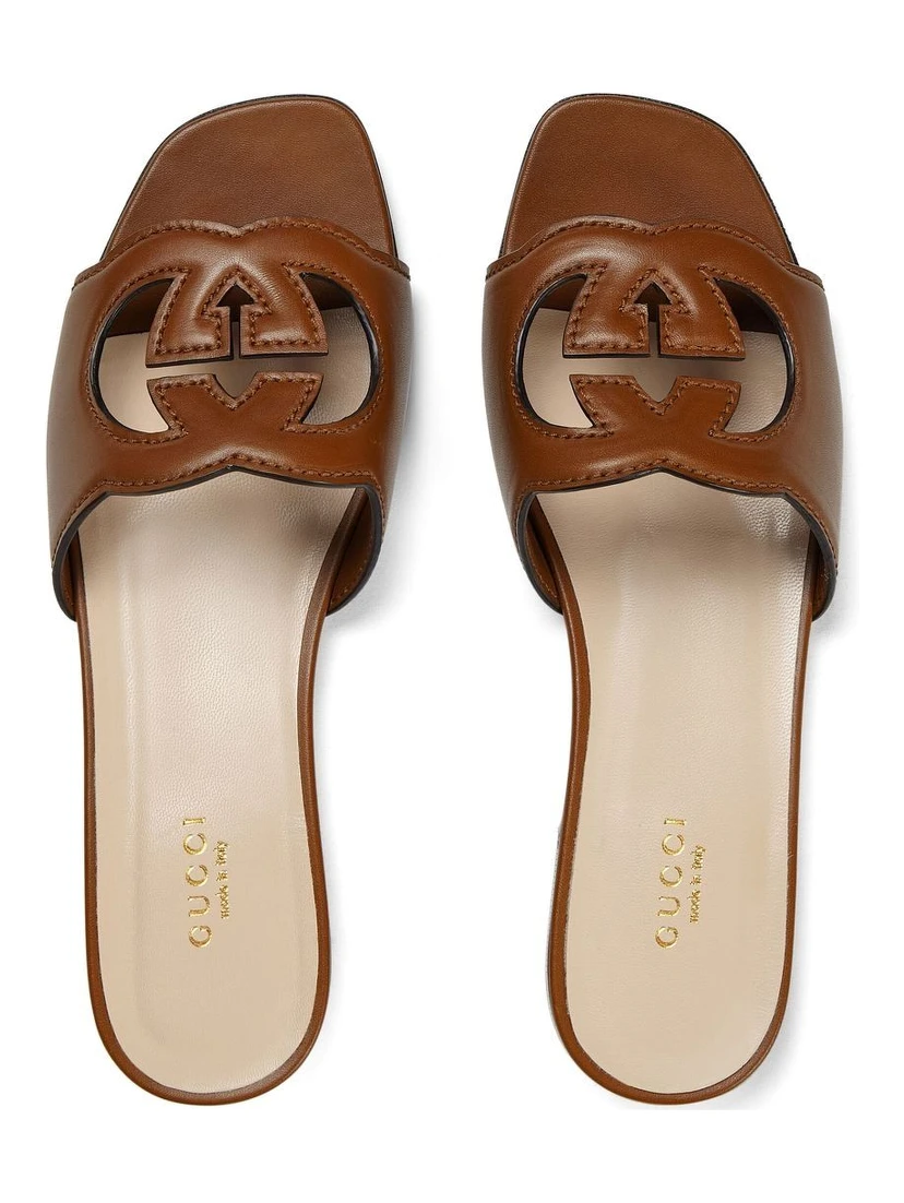 Gucci Sandals Leather Brown