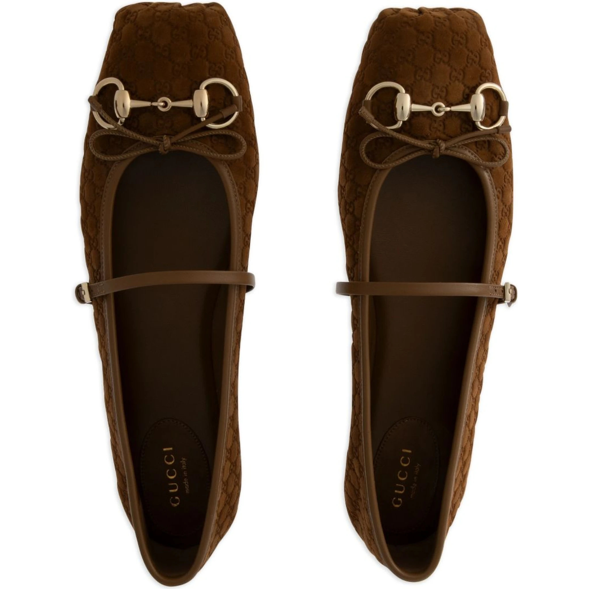 Horsebit pattern ballet flats