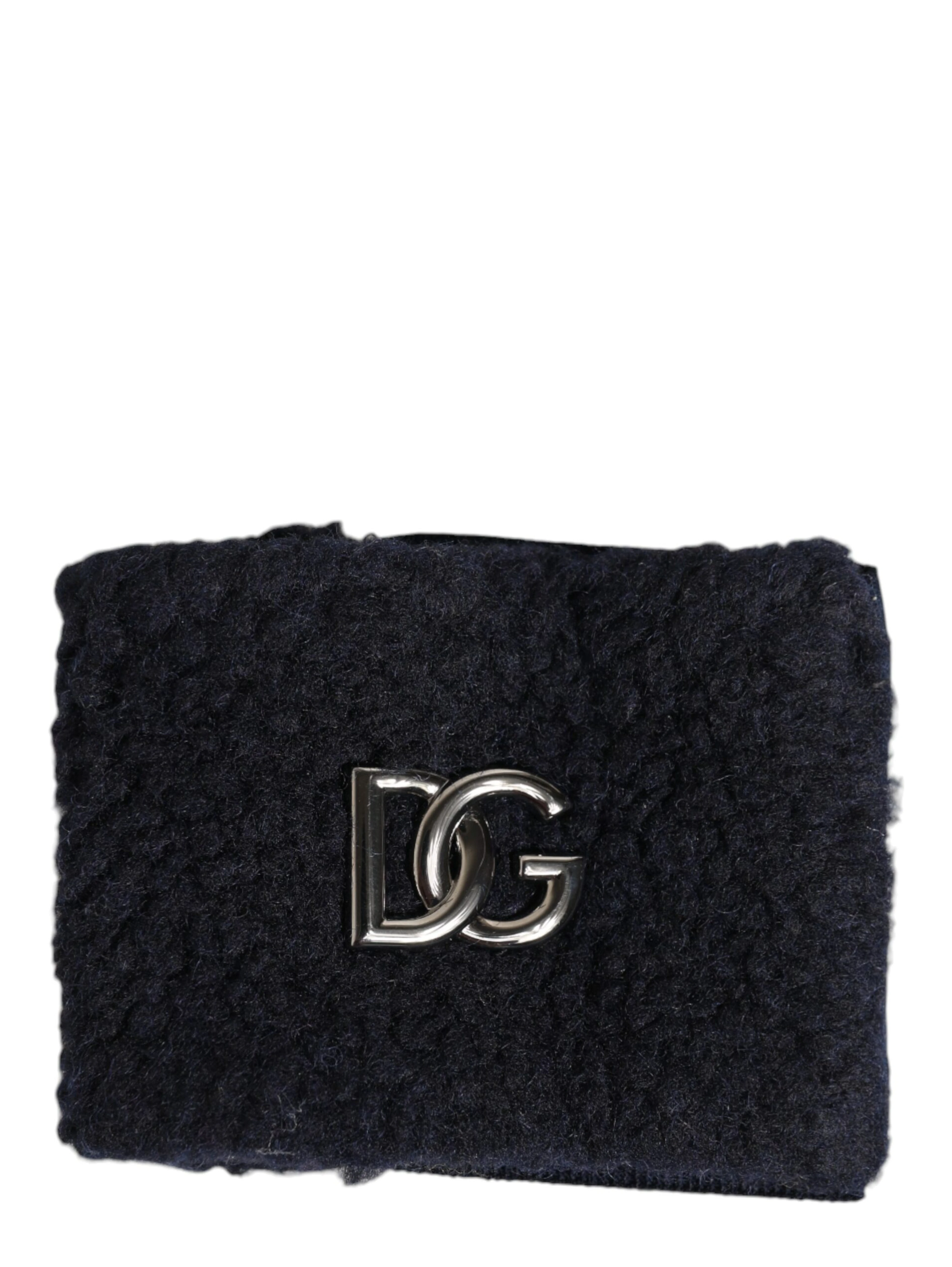 Black Polyester Logo Plaque Men One Size Wristband