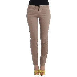 Beige Dress Skinny Slim Straight Chinos Pants