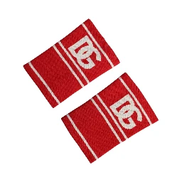 Red White DG Logo Cotton 1 Pair One SIze Wristband