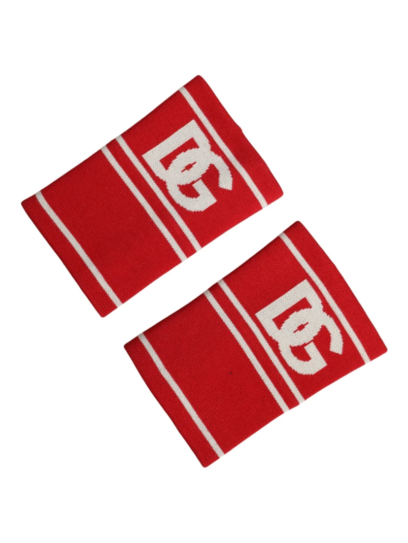 Red White DG Logo Cotton 1 Pair One SIze Wristband