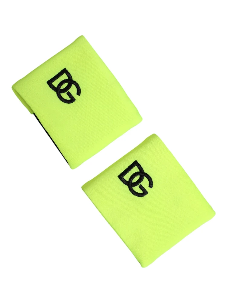 Yellow Green DG Logo Polyester 1 Pair  Wristband alternative