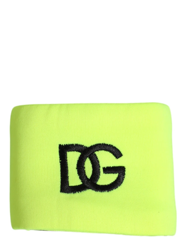 Yellow Green Silk DG Logo Men Wristband alternative