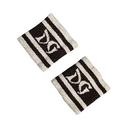 Black White DG Logo Cotton 1 Pair  Wristband