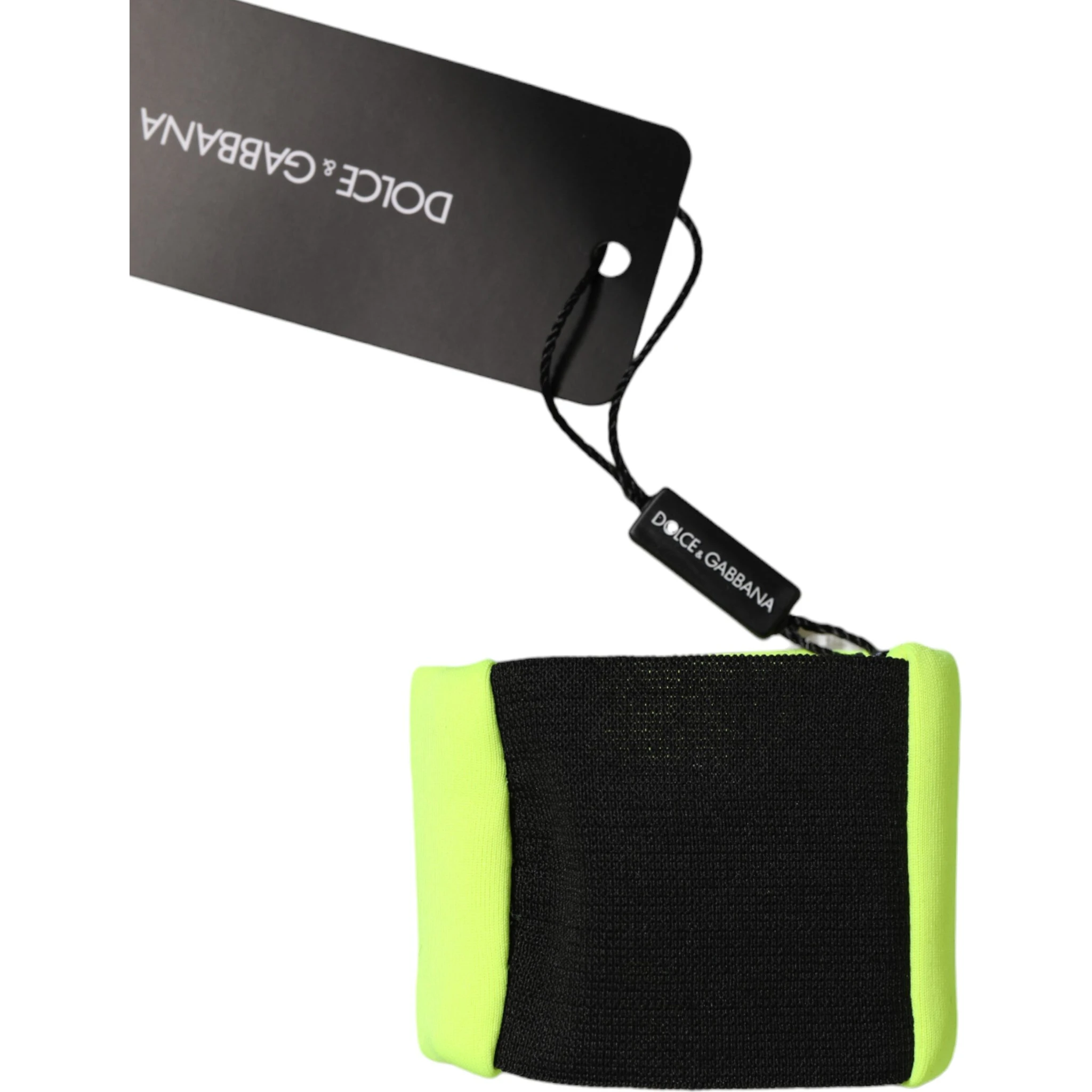 Yellow Green Silk DG Logo Men Wristband