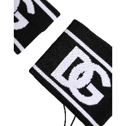 Black White DG Logo Cotton 1 Pair One Wristband