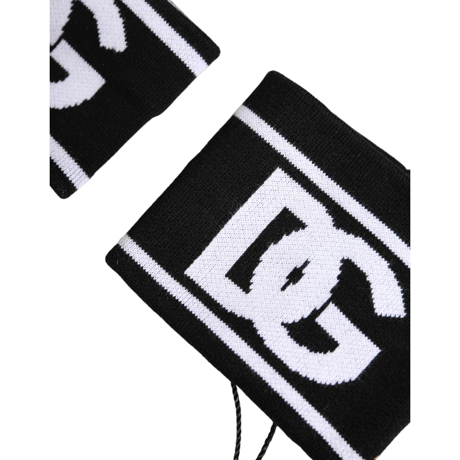 Black White DG Logo Cotton 1 Pair One Wristband