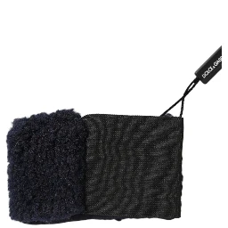Black Wool Knitted Sweatbands Men Wristband