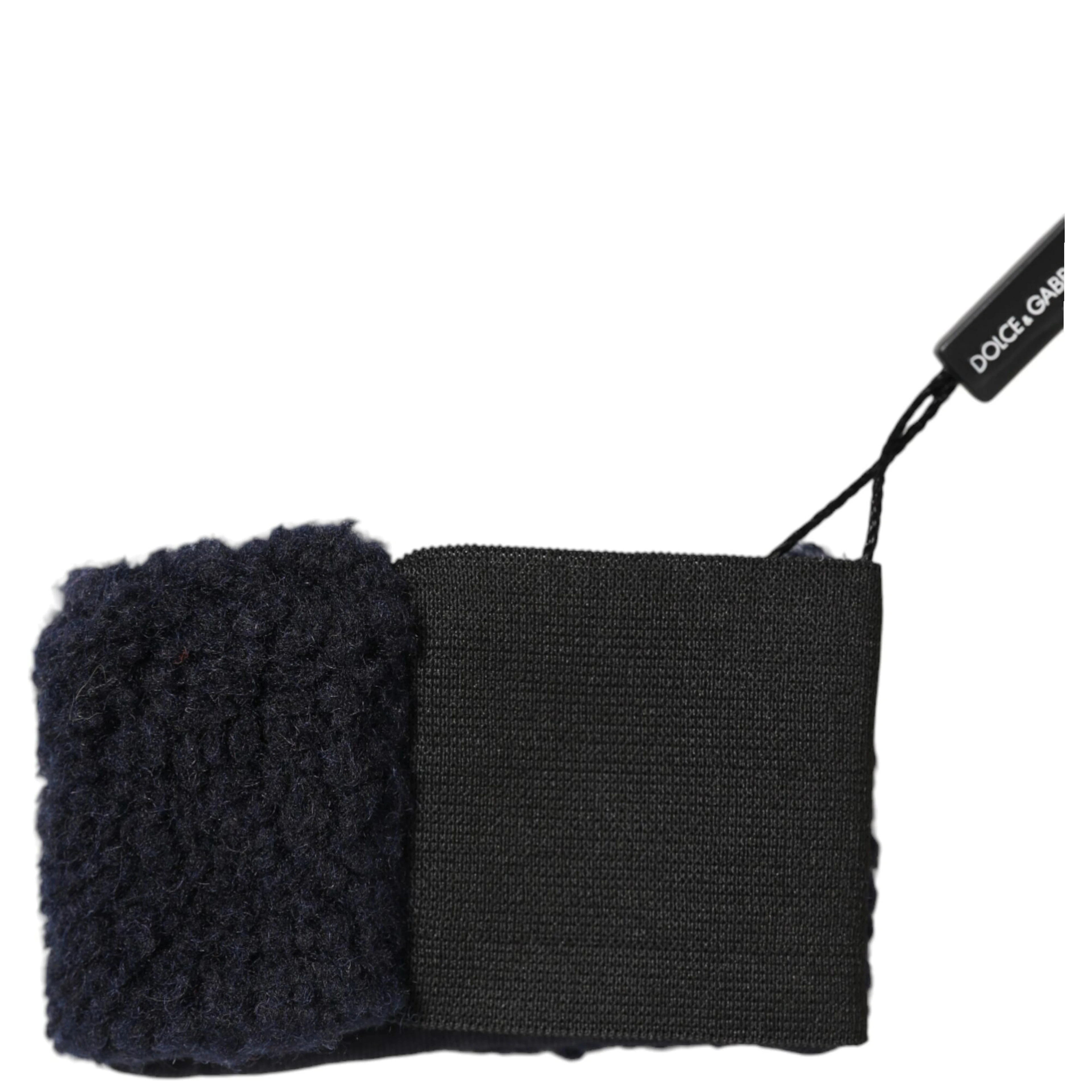 Black Wool Knitted Sweatbands Men Wristband