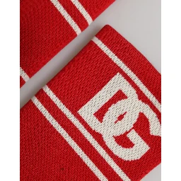 Red White DG Logo Cotton 1 Pair One SIze Wristband