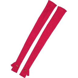 Pink Wool Fingerless Elbow Length Mitten Gloves