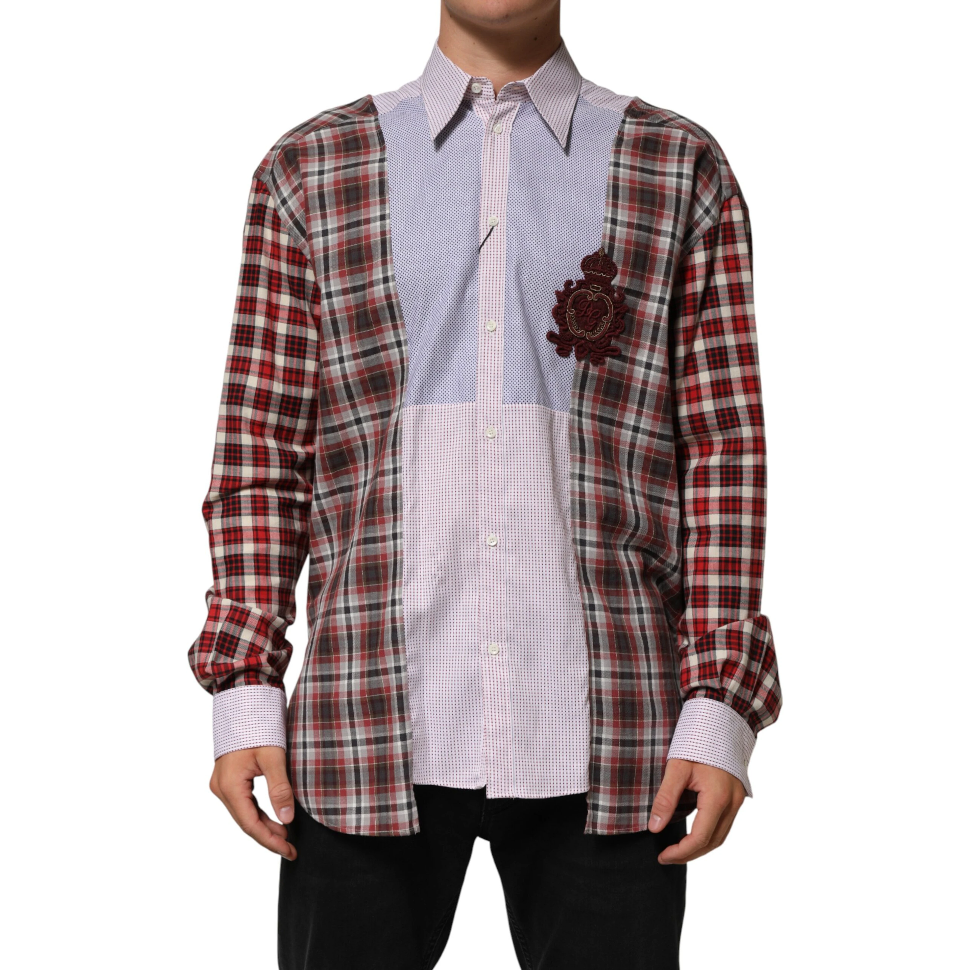 Multicolor Cotton Collared Checkered Shirt
