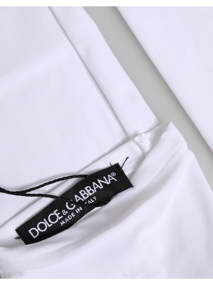 White Nylon Fingerless Elbow Length Mitten Gloves alternative