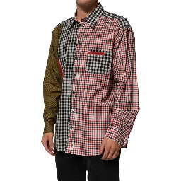 Multicolor Cotton Collared Checkered Shirt