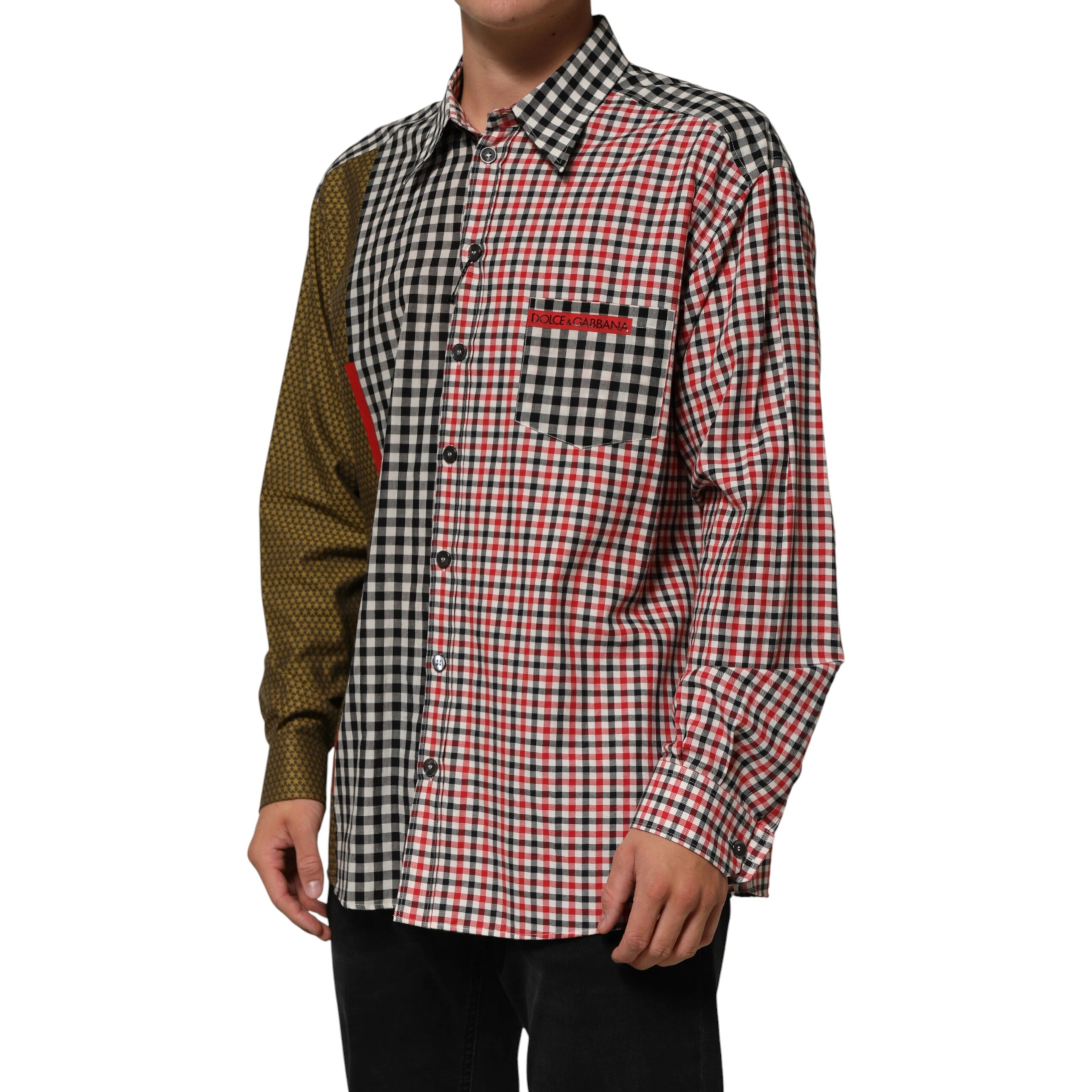 Multicolor Cotton Collared Checkered Shirt