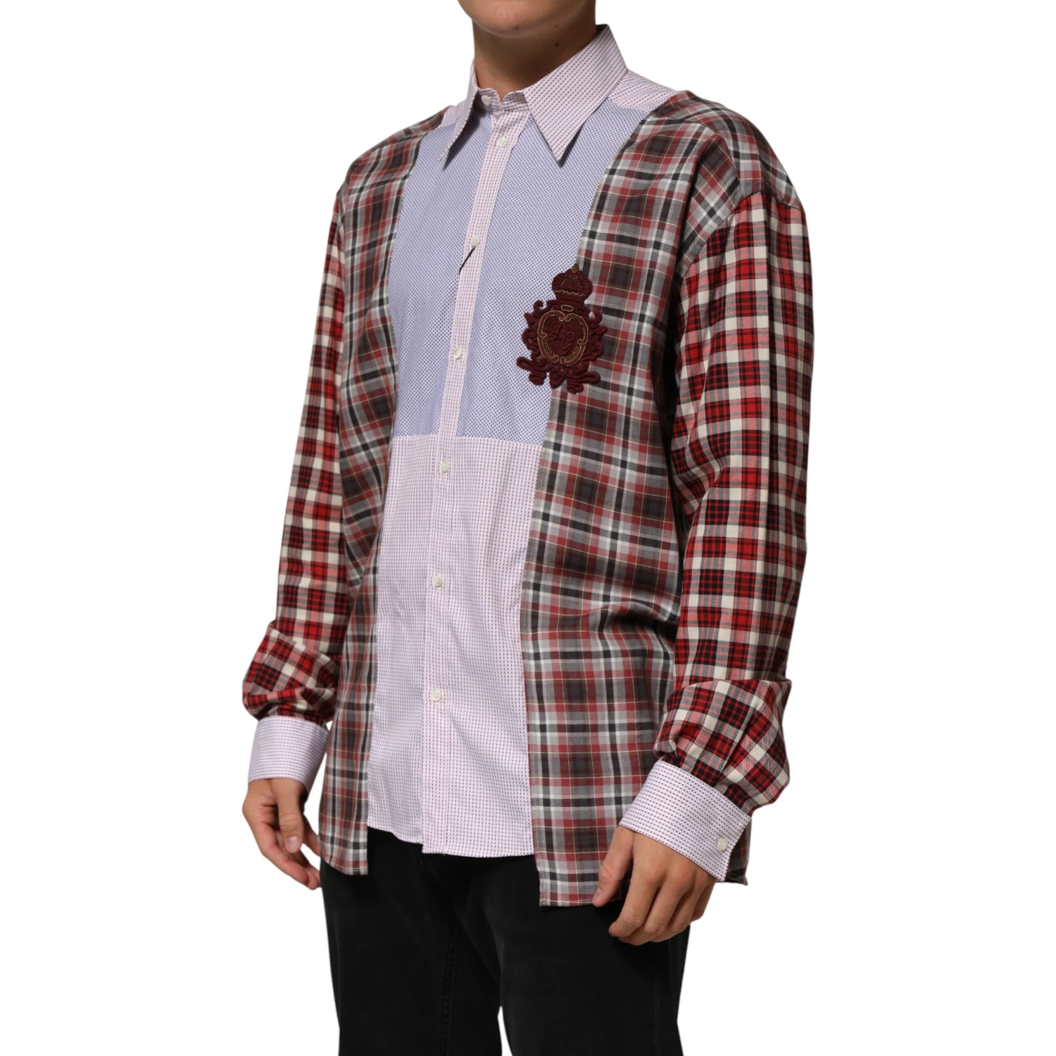 Multicolor Cotton Collared Checkered Shirt