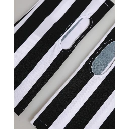 Black White Nylon Fingerless Wrist Length Gloves