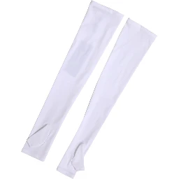 White Nylon Fingerless Elbow Length Mitten Gloves