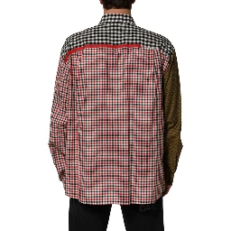 Multicolor Cotton Collared Checkered Shirt